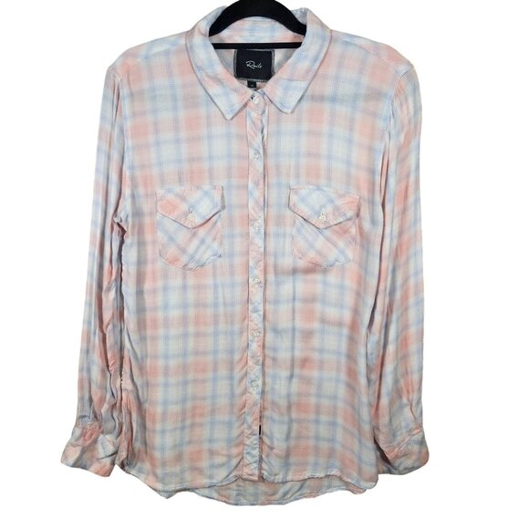 ASOT Rails Women Plaid Button-Down Shirt S Soft Fall Flannel, Clean Girl, Layeri - Picture 2 of 12